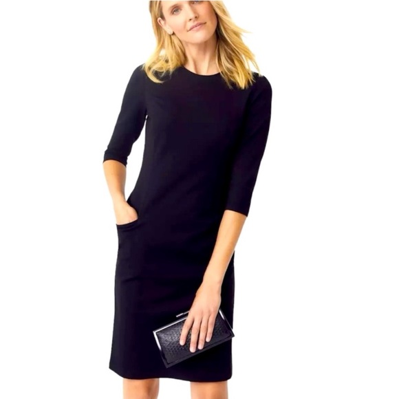J. McLaughlin Women’s Classic‎ Black Catalyst Dress 3/4 Sleeve Size Small - Picture 1 of 8